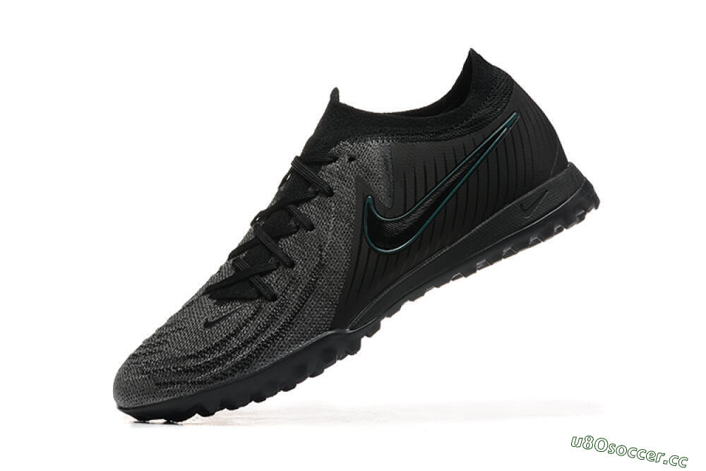 Men's Nike Phantom GX 2 Elite TF Artificial Turf Low-Tops Football Shoes - Grey/Black/Jade 8