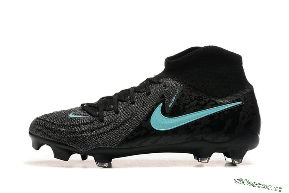 Men's Nike Phantom Luna Elite FG Firm Ground High-Tops Football Boots - Grey/Black/Jade 0