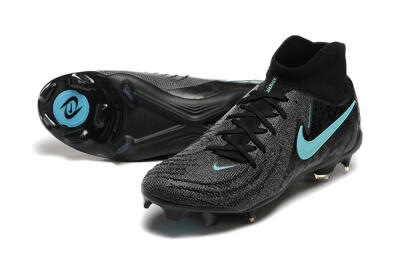 Men's Nike Phantom Luna Elite FG Firm Ground High-Tops Football Boots - Grey/Black/Jade