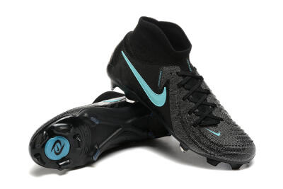 Men's Nike Phantom Luna Elite FG Firm Ground High-Tops Football Boots - Grey/Black/Jade