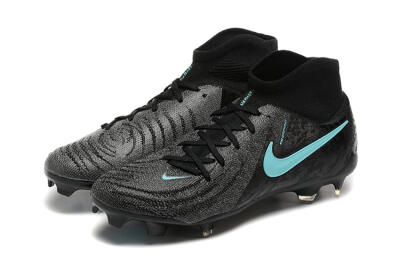 Men's Nike Phantom Luna Elite FG Firm Ground High-Tops Football Boots - Grey/Black/Jade
