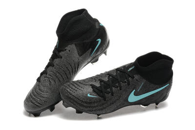 Men's Nike Phantom Luna Elite FG Firm Ground High-Tops Football Boots - Grey/Black/Jade