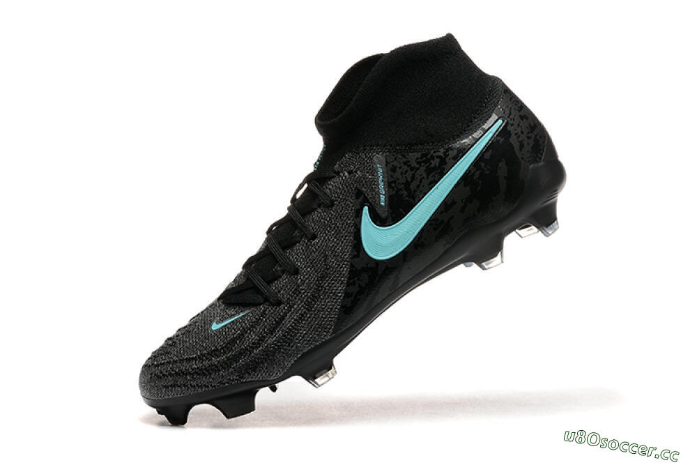 Men's Nike Phantom Luna Elite FG Firm Ground High-Tops Football Boots - Grey/Black/Jade 8