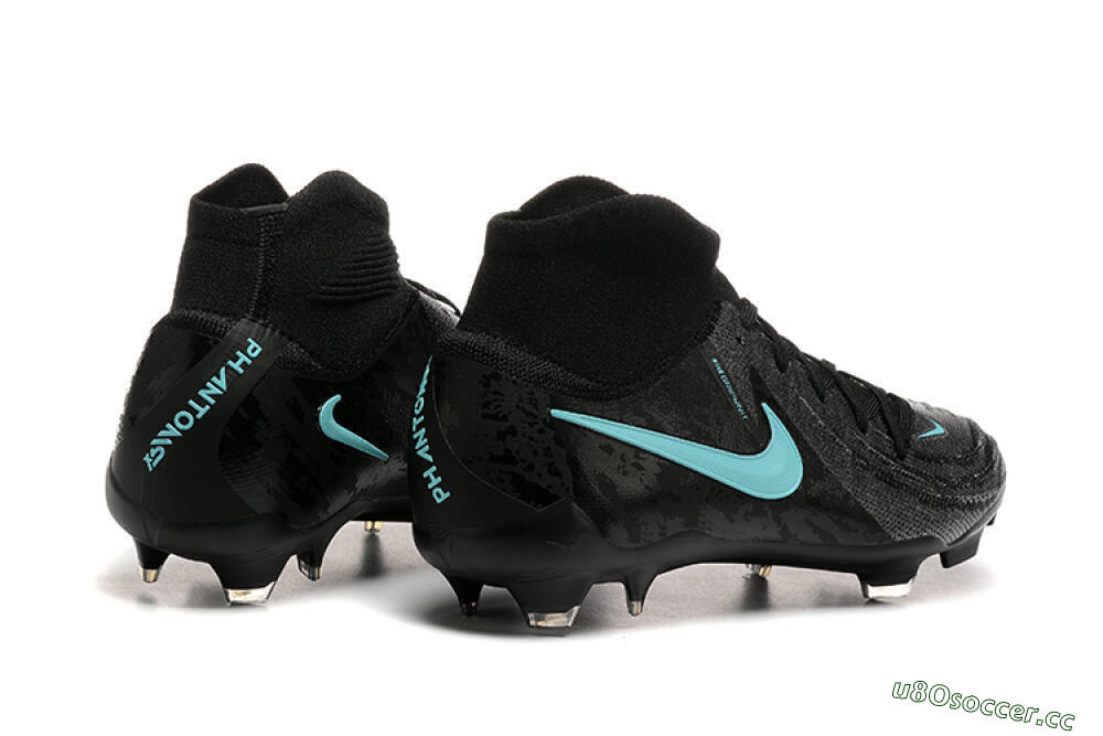 Men's Nike Phantom Luna Elite FG Firm Ground High-Tops Football Boots - Grey/Black/Jade 9