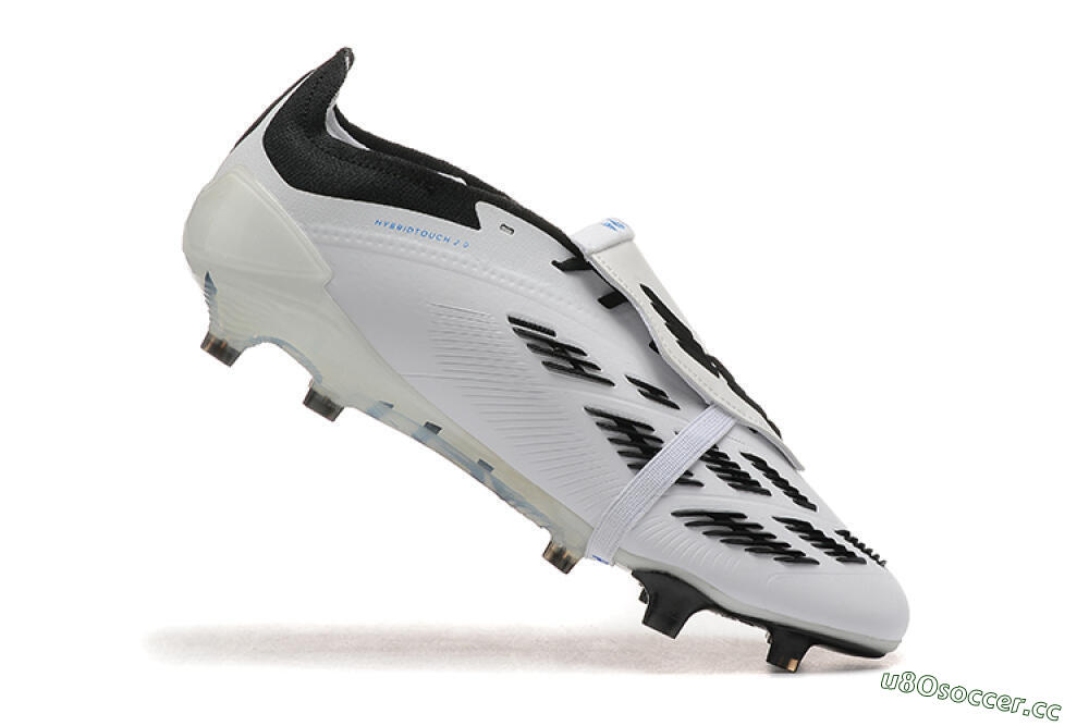 Men's Adidas Predator Elite Foldover Tongue FG Firm Ground Low-Tops Football Boots - White/Rainbow 7