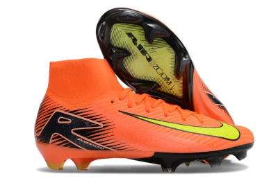 Unisex Nike Air Zoom Mercurial Superfly 10 Elite FG Firm Ground High-Tops Football Boots - Orange/Black/Yellow