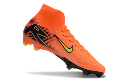 Unisex Nike Air Zoom Mercurial Superfly 10 Elite FG Firm Ground High-Tops Football Boots - Orange/Black/Yellow