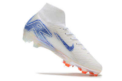 Unisex Nike Air Zoom Mercurial Superfly 10 Elite FG Firm Ground High-Tops Football Boots - Grey/Blue/Orange