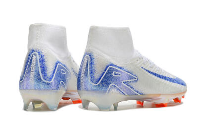 Unisex Nike Air Zoom Mercurial Superfly 10 Elite FG Firm Ground High-Tops Football Boots - Grey/Blue/Orange