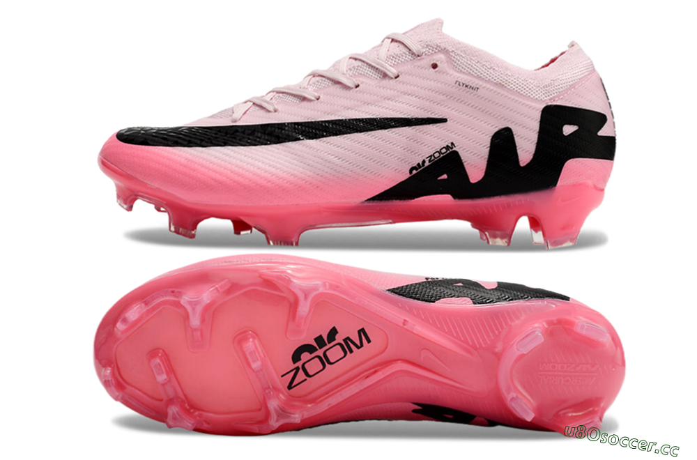 Unisex Nike Air Zoom Mercurial Vapor 15 Elite FG Firm Ground Low-Tops Football Boots - Pink/Black 1