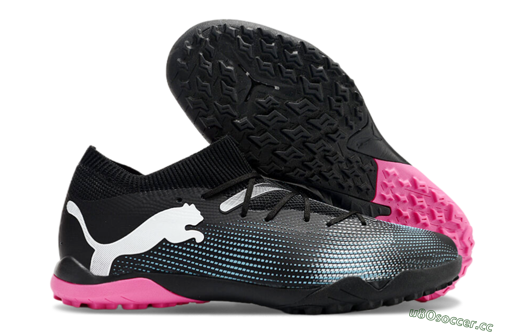 Men's Puma Future Ultimate TF Artificial Turf Low-Tops Football Shoes - Black/Blue/White 2
