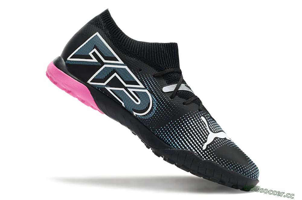 Men's Puma Future Ultimate TF Artificial Turf Low-Tops Football Shoes - Black/Blue/White 4
