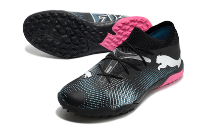 Men's Puma Future Ultimate TF Artificial Turf Low-Tops Football Shoes - Black/Blue/White