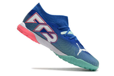 Men's Puma Future Ultimate TF Artificial Turf Low-Tops Football Shoes - Blue/White/Pink