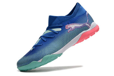 Men's Puma Future Ultimate TF Artificial Turf Low-Tops Football Shoes - Blue/White/Pink