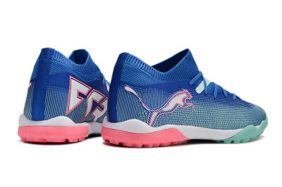 Men's Puma Future Ultimate TF Artificial Turf Low-Tops Football Shoes - Blue/White/Pink