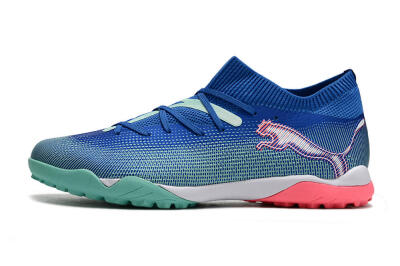 Men's Puma Future Ultimate TF Artificial Turf Low-Tops Football Shoes - Blue/White/Pink