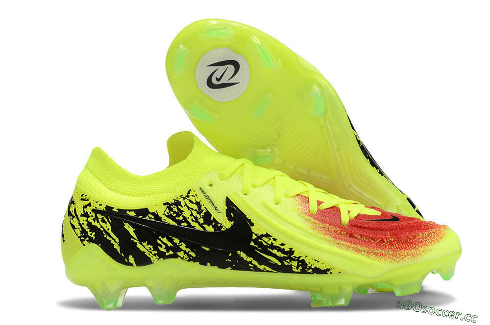 Men's Nike Phantom Luna Elite NU FG Firm Ground Low-Tops Football Boots - Yellow/Red/Black 2