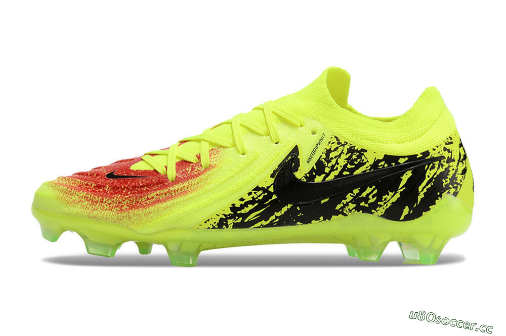 Men's Nike Phantom Luna Elite NU FG Firm Ground Low-Tops Football Boots - Yellow/Red/Black 0