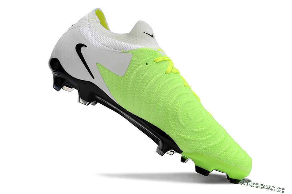 Men's Nike Phantom Luna Elite NU FG Firm Ground Low-Tops Football Boots - Green/White/Black 4