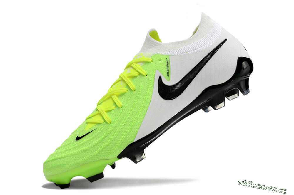 Men's Nike Phantom Luna Elite NU FG Firm Ground Low-Tops Football Boots - Green/White/Black 5