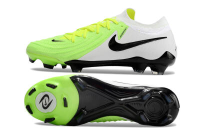 Men's Nike Phantom Luna Elite NU FG Firm Ground Low-Tops Football Boots - Green/White/Black