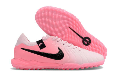 Men's Nike Tiempo Legend 10 Elite TF Artificial Turf Low-Tops Football Shoes - Pink/White/Black