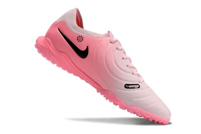 Men's Nike Tiempo Legend 10 Elite TF Artificial Turf Low-Tops Football Shoes - Pink/White/Black