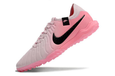 Men's Nike Tiempo Legend 10 Elite TF Artificial Turf Low-Tops Football Shoes - Pink/White/Black