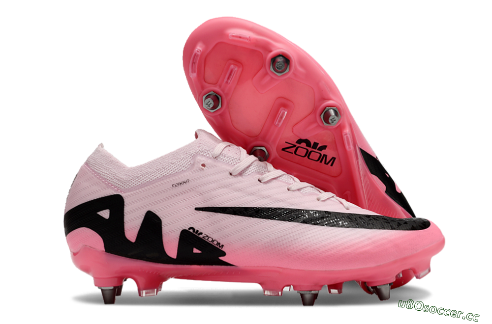 Men's Nike Air Zoom Mercurial Vapor 15 Elite SG Soft Ground Low-Tops Football Boots - Pink/Black 2
