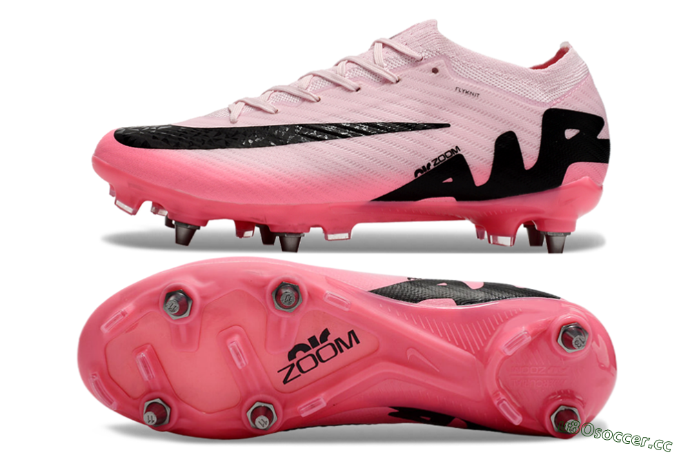Men's Nike Air Zoom Mercurial Vapor 15 Elite SG Soft Ground Low-Tops Football Boots - Pink/Black 1
