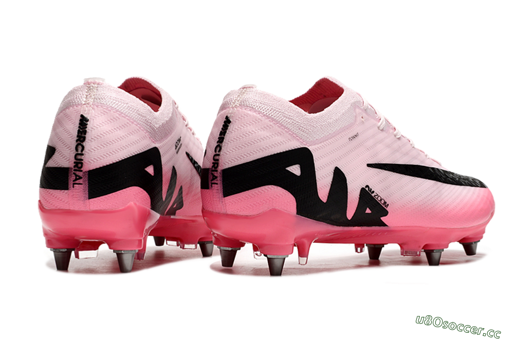 Men's Nike Air Zoom Mercurial Vapor 15 Elite SG Soft Ground Low-Tops Football Boots - Pink/Black 6