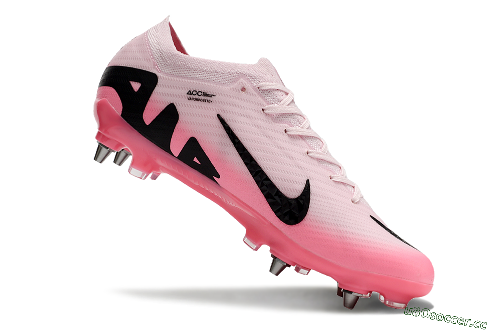 Men's Nike Air Zoom Mercurial Vapor 15 Elite SG Soft Ground Low-Tops Football Boots - Pink/Black 4