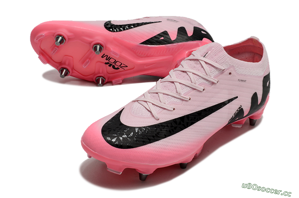 Men's Nike Air Zoom Mercurial Vapor 15 Elite SG Soft Ground Low-Tops Football Boots - Pink/Black 3
