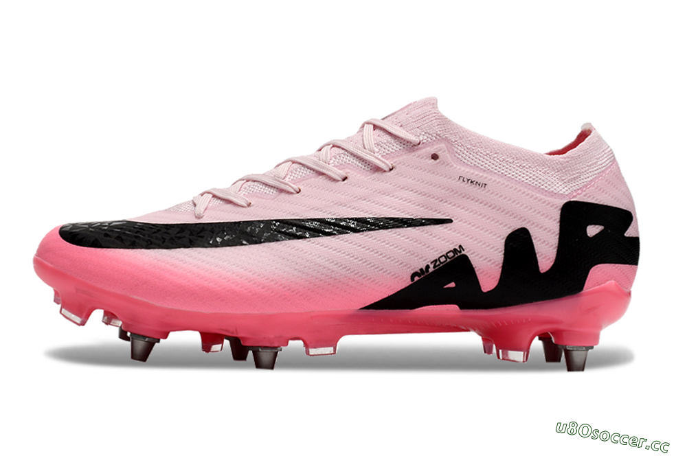 Men's Nike Air Zoom Mercurial Vapor 15 Elite SG Soft Ground Low-Tops Football Boots - Pink/Black 0