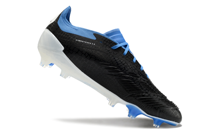Men's Adidas Predator Accuracy+ FG Firm Ground Low-Tops Football Boots - Black/White/Blue