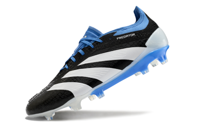 Men's Adidas Predator Accuracy+ FG Firm Ground Low-Tops Football Boots - Black/White/Blue