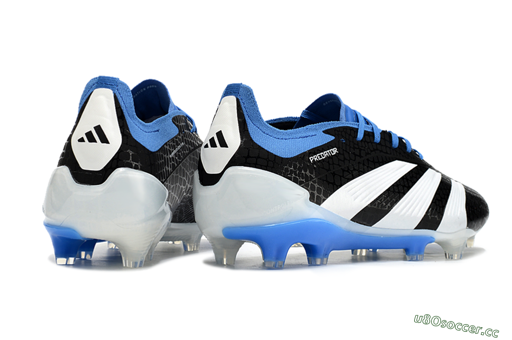 Men's Adidas Predator Accuracy+ FG Firm Ground Low-Tops Football Boots - Black/White/Blue 5