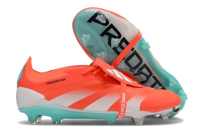 Men's Adidas Predator Elite Foldover Tongue FG Firm Ground Low-Tops Football Boots - Red/White/Green