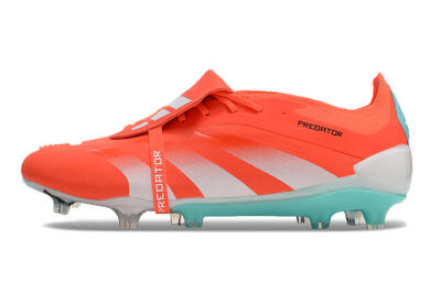 Men's Adidas Predator Elite Foldover Tongue FG Firm Ground Low-Tops Football Boots - Red/White/Green