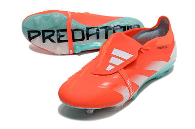 Men's Adidas Predator Elite Foldover Tongue FG Firm Ground Low-Tops Football Boots - Red/White/Green