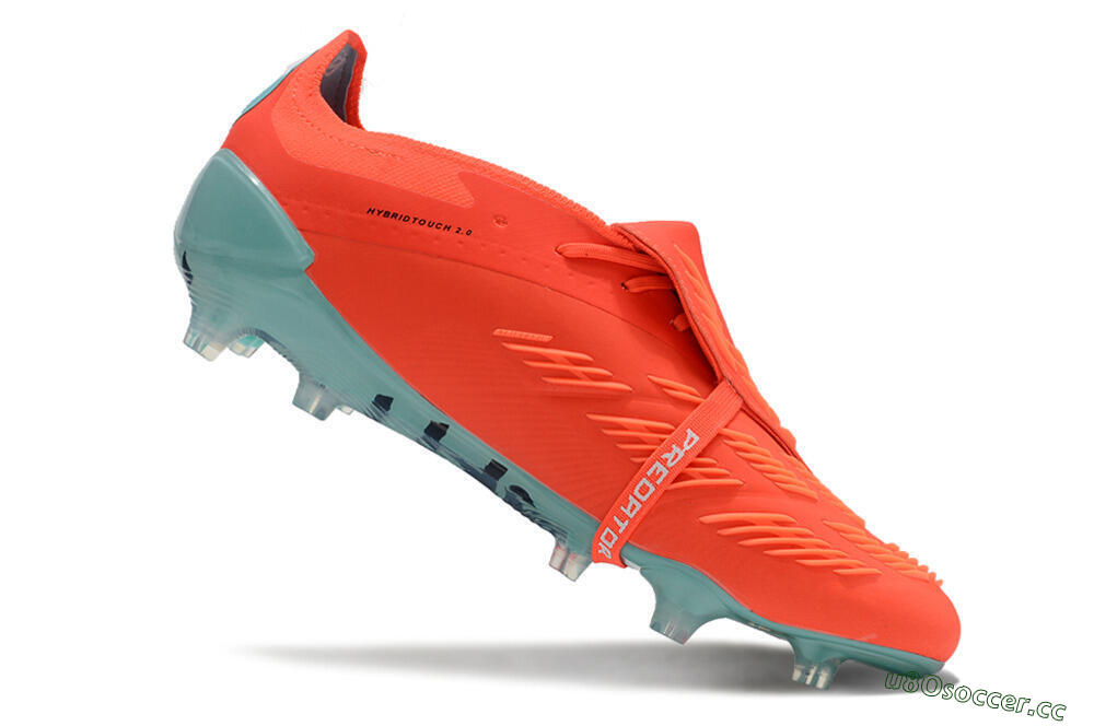 Men's Adidas Predator Elite Foldover Tongue FG Firm Ground Low-Tops Football Boots - Red/White/Green 4