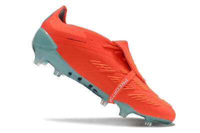 Men's Adidas Predator Elite Foldover Tongue FG Firm Ground Low-Tops Football Boots - Red/White/Green