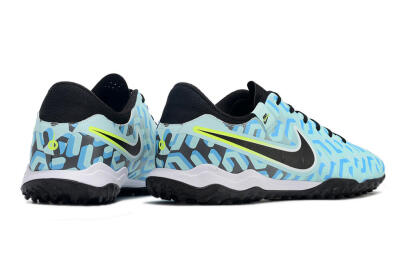 Men's Nike Tiempo Legend 10 Pro TF Artificial Turf Low-Tops Football Shoes - Blue/Black/Yellow