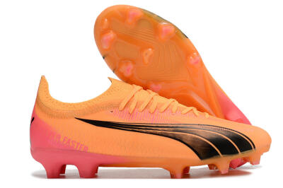 Men's Puma Ultra Ultimate FG Firm Ground Low-Tops Football Boots - Orange/Black