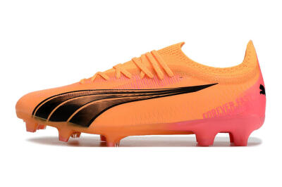 Men's Puma Ultra Ultimate FG Firm Ground Low-Tops Football Boots - Orange/Black