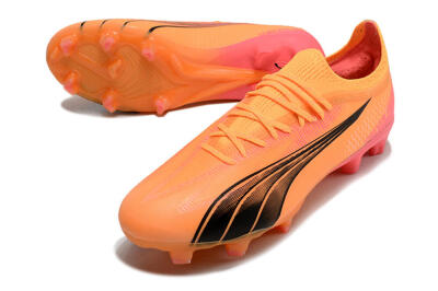 Men's Puma Ultra Ultimate FG Firm Ground Low-Tops Football Boots - Orange/Black