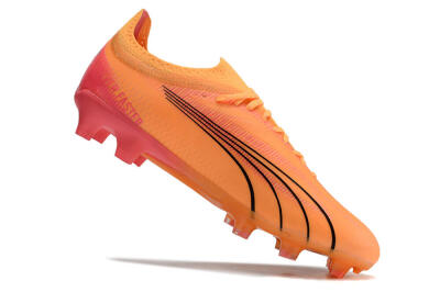 Men's Puma Ultra Ultimate FG Firm Ground Low-Tops Football Boots - Orange/Black