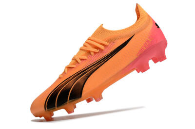 Men's Puma Ultra Ultimate FG Firm Ground Low-Tops Football Boots - Orange/Black