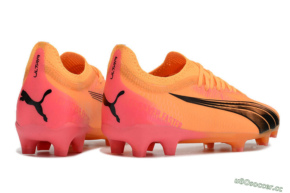 Men's Puma Ultra Ultimate FG Firm Ground Low-Tops Football Boots - Orange/Black 6